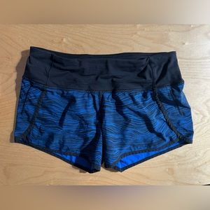 Lululemon Running Shorts Blue and Black